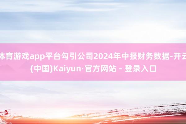 体育游戏app平台勾引公司2024年中报财务数据-开云(中国)Kaiyun·官方网站 - 登录入口
