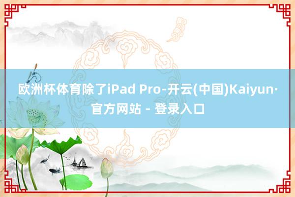 欧洲杯体育除了iPad Pro-开云(中国)Kaiyun·官方网站 - 登录入口