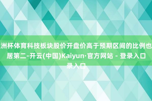 欧洲杯体育科技板块股价开盘价高于预期区间的比例也位居第二-开云(中国)Kaiyun·官方网站 - 登录入口