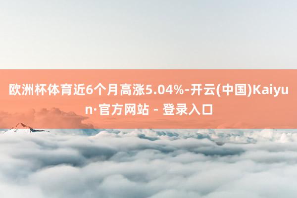 欧洲杯体育近6个月高涨5.04%-开云(中国)Kaiyun·官方网站 - 登录入口