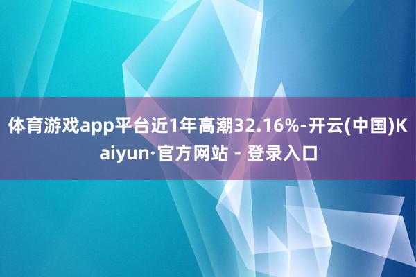 体育游戏app平台近1年高潮32.16%-开云(中国)Kaiyun·官方网站 - 登录入口