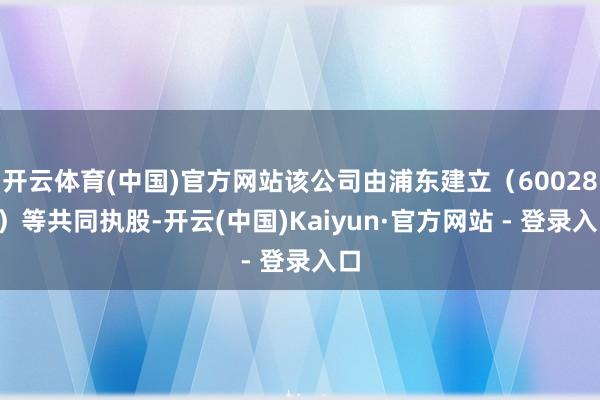 开云体育(中国)官方网站该公司由浦东建立(600284)等共同执股-开云(中国)Kaiyun·官方网站 - 登录入口