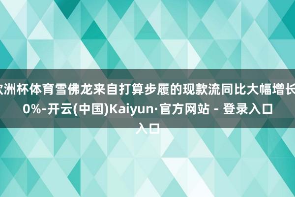 欧洲杯体育雪佛龙来自打算步履的现款流同比大幅增长20%-开云(中国)Kaiyun·官方网站 - 登录入口